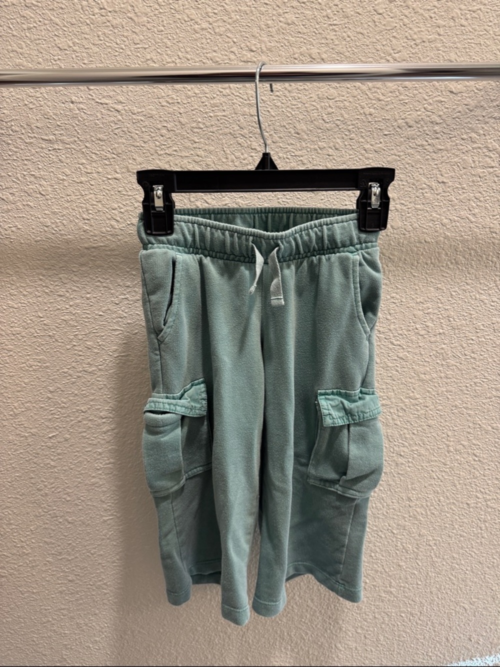 Kids Mint Green Cargo Pocket Ankle Pants